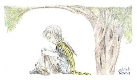 [a artwork with colored pencils]